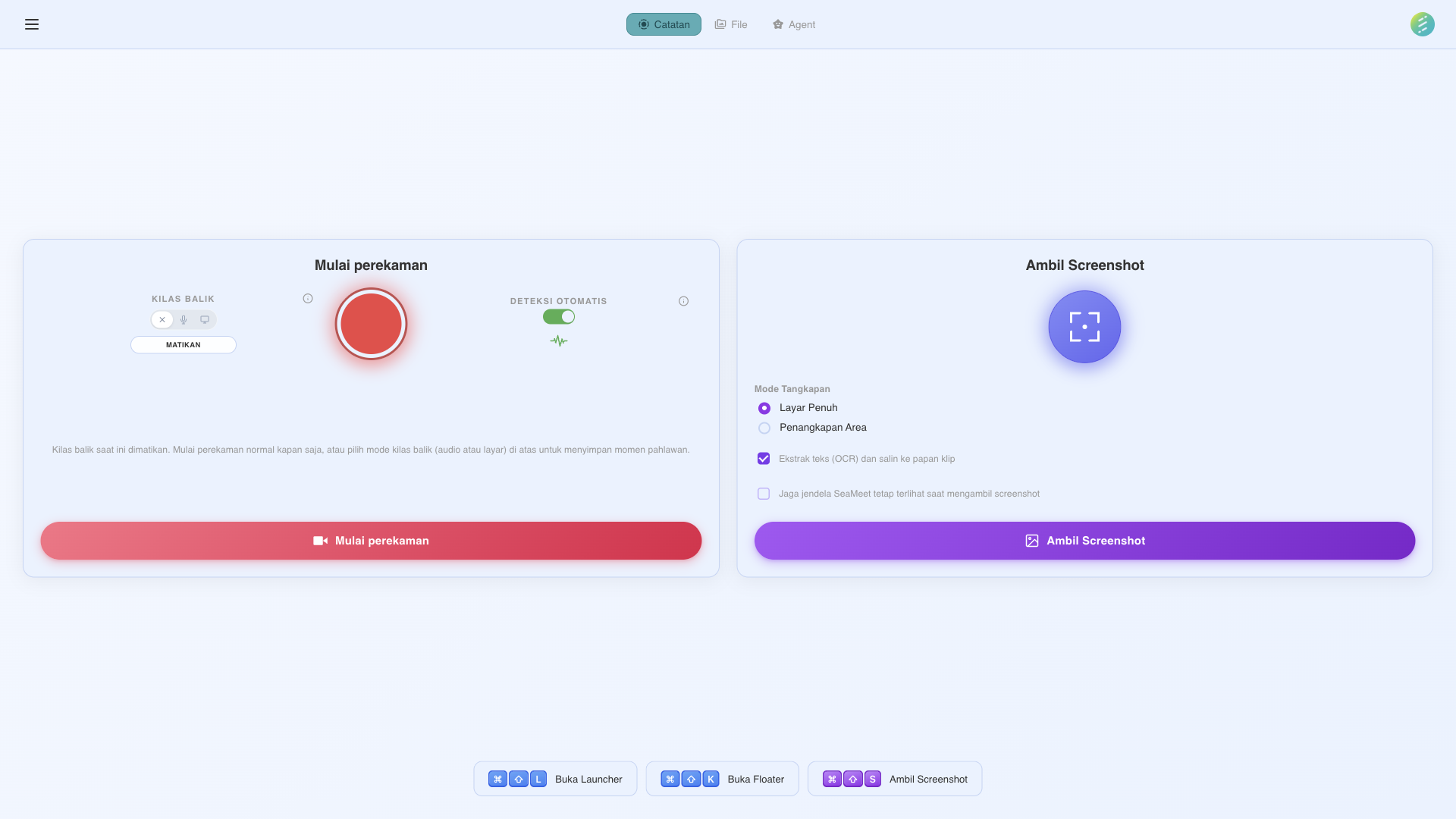 SeaMeet Desktop — all recordings stored locally on your machine