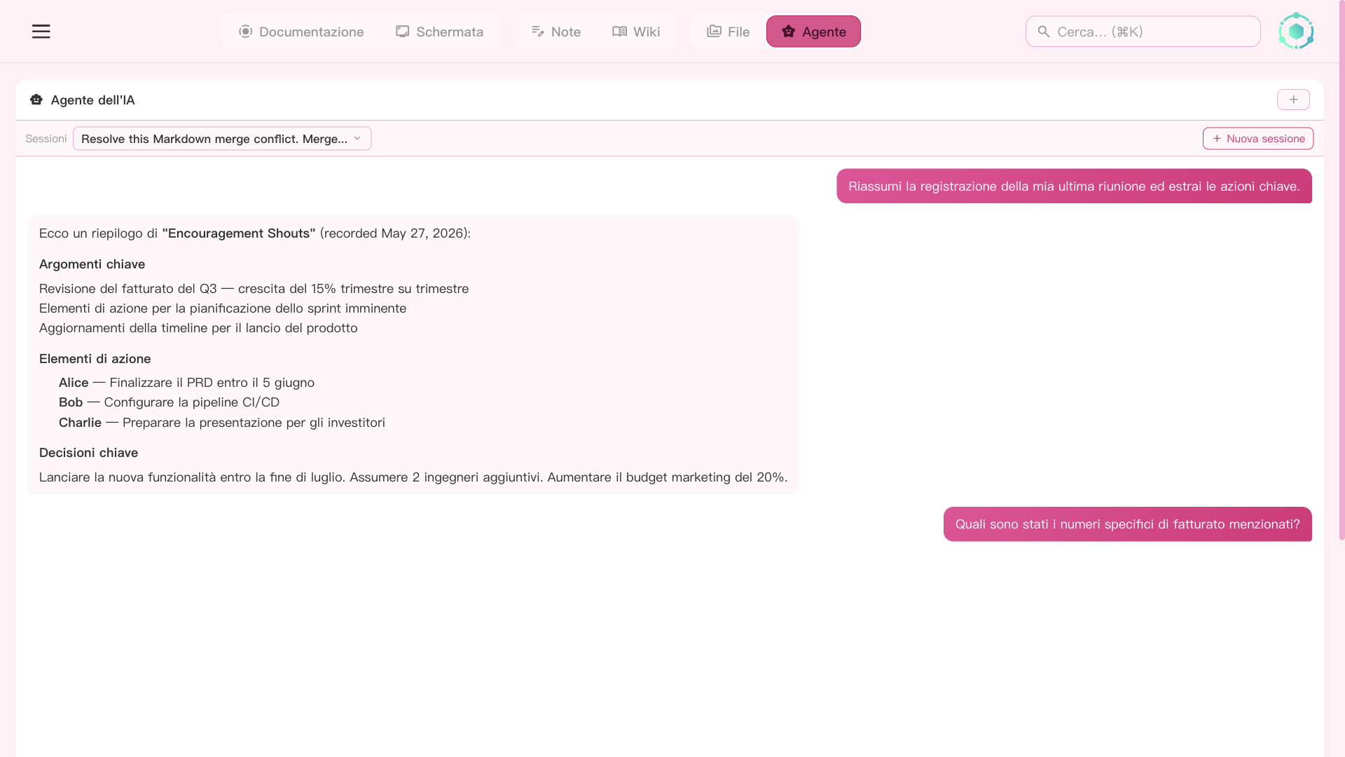 SeaMeet AI Skills interface showing agentic capabilities