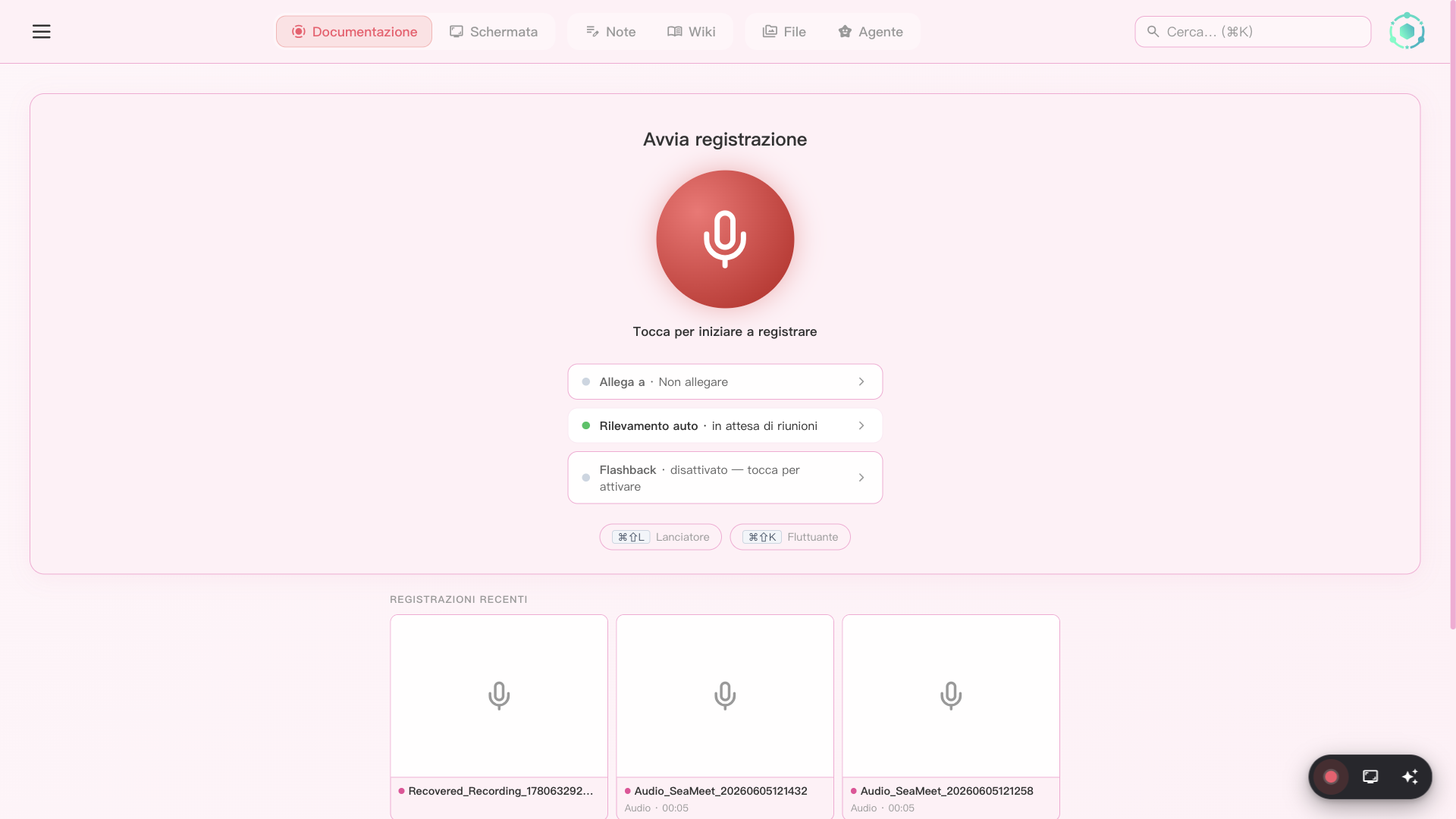 SeaMeet Desktop — all recordings stored locally on your machine