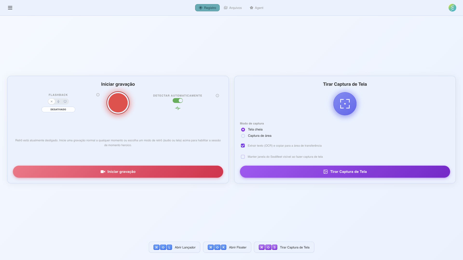 SeaMeet Desktop — all recordings stored locally on your machine