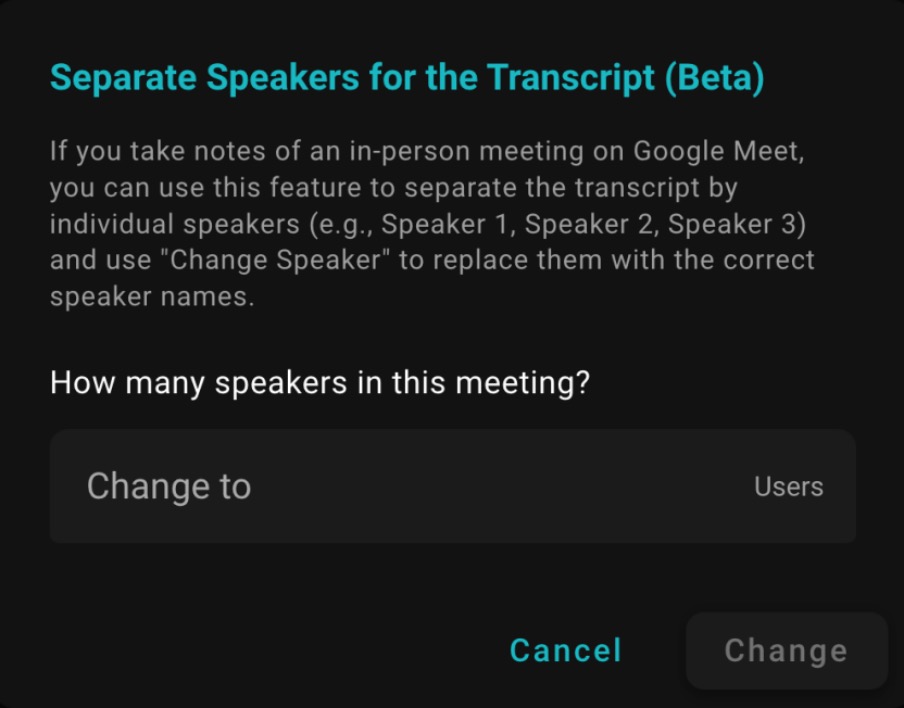 Separate speakers for transcript clarity