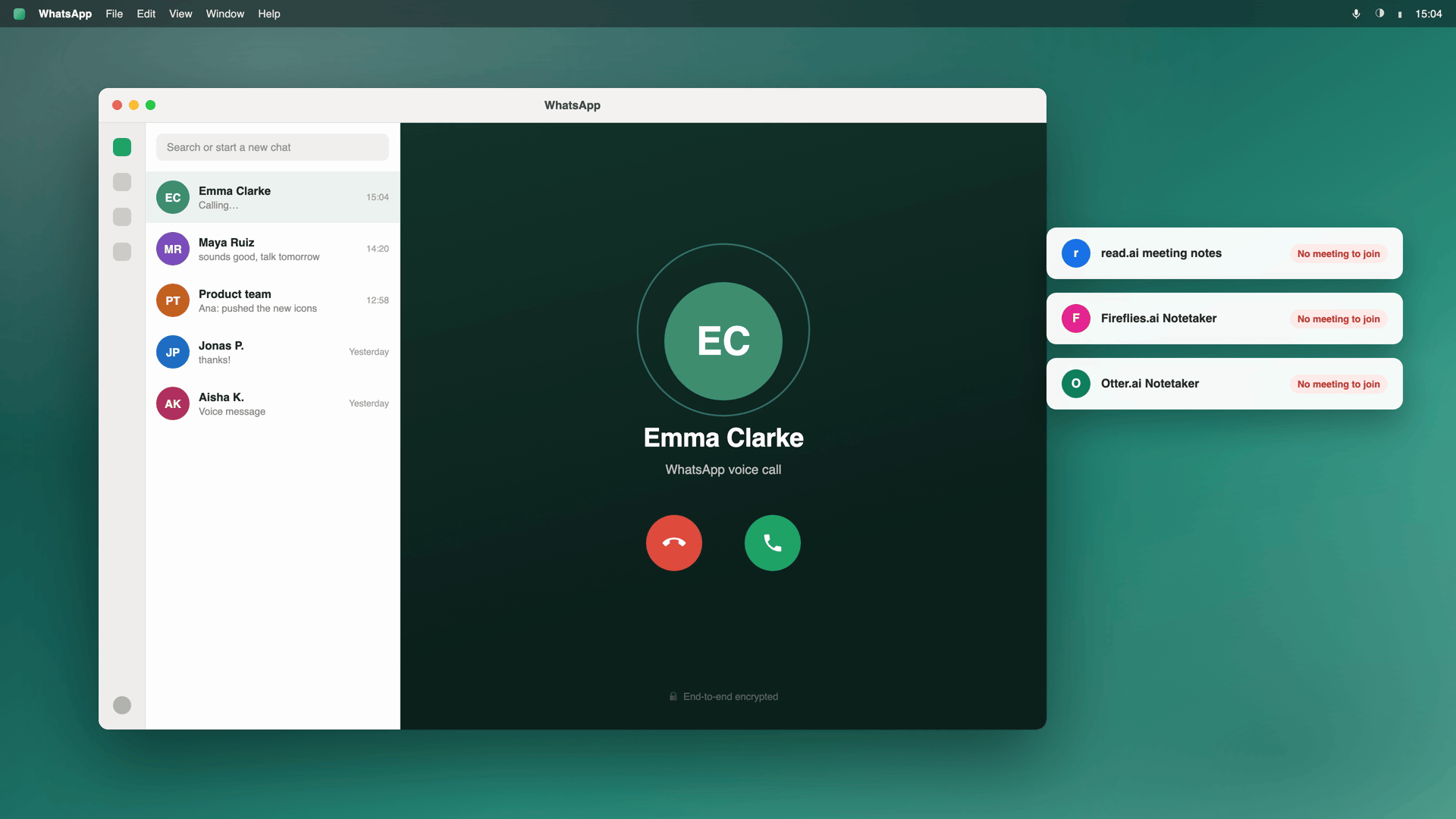یادداشتبردارهای بات بدون جلسهای برای پیوستن — بازسازی سبکشده، نه رابط واقعی WhatsApp