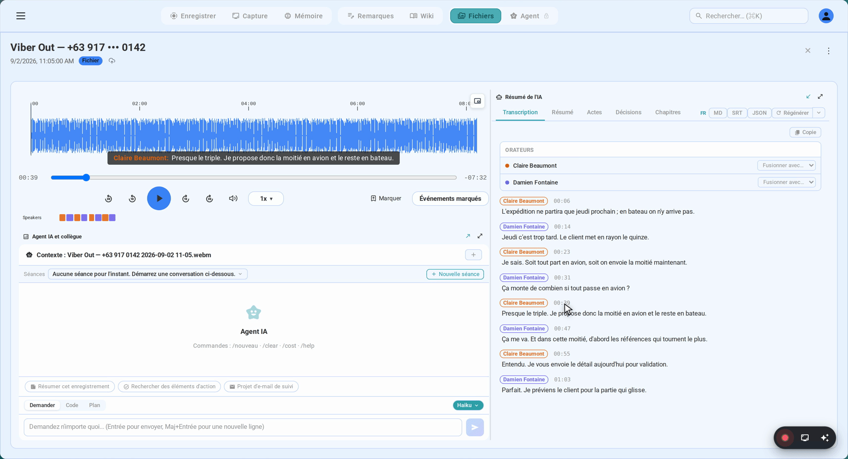 Enregistrer un appel Viber avec sa transcription